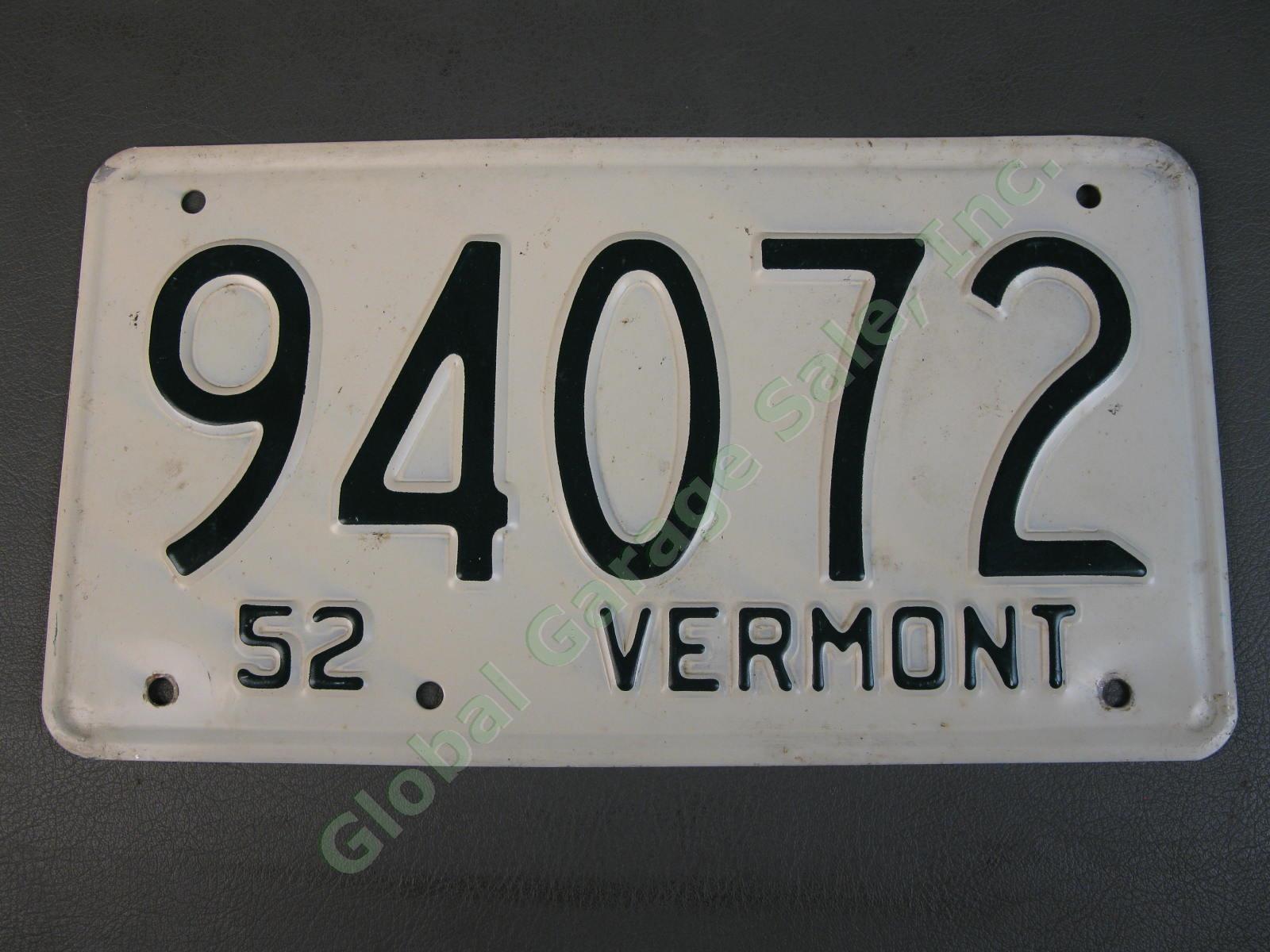 28 Pairs Vermont License Plate Matching Sets & 5 Single 1923-1960 6