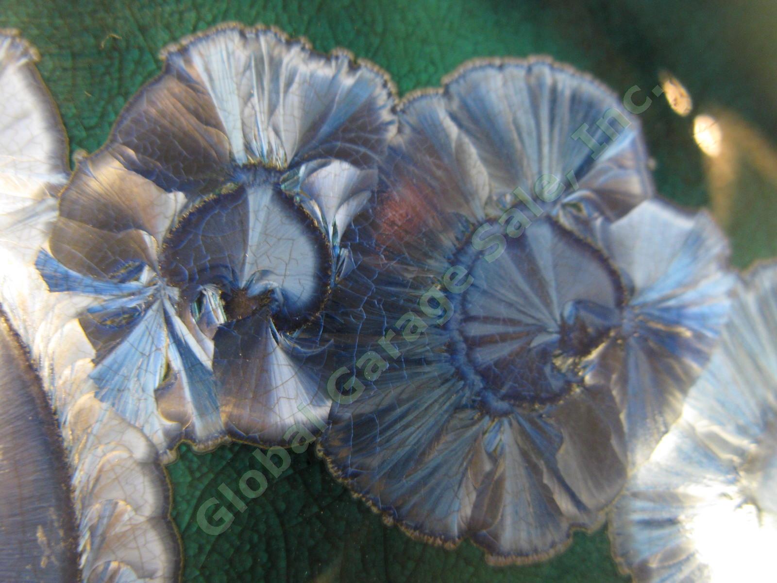 Large Bill Campbell Stellar Art Pottery Blue Drip Crystalline Glaze Lily Vase NR 5