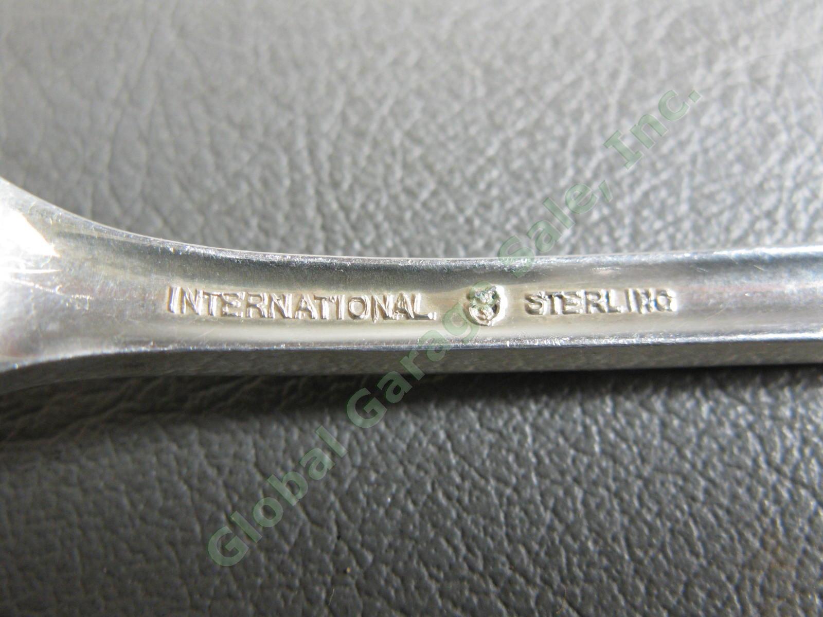 6 International Sterling Silver Blossom Time 7 1/4" Dinner Fork Set 304g LOT NR 3