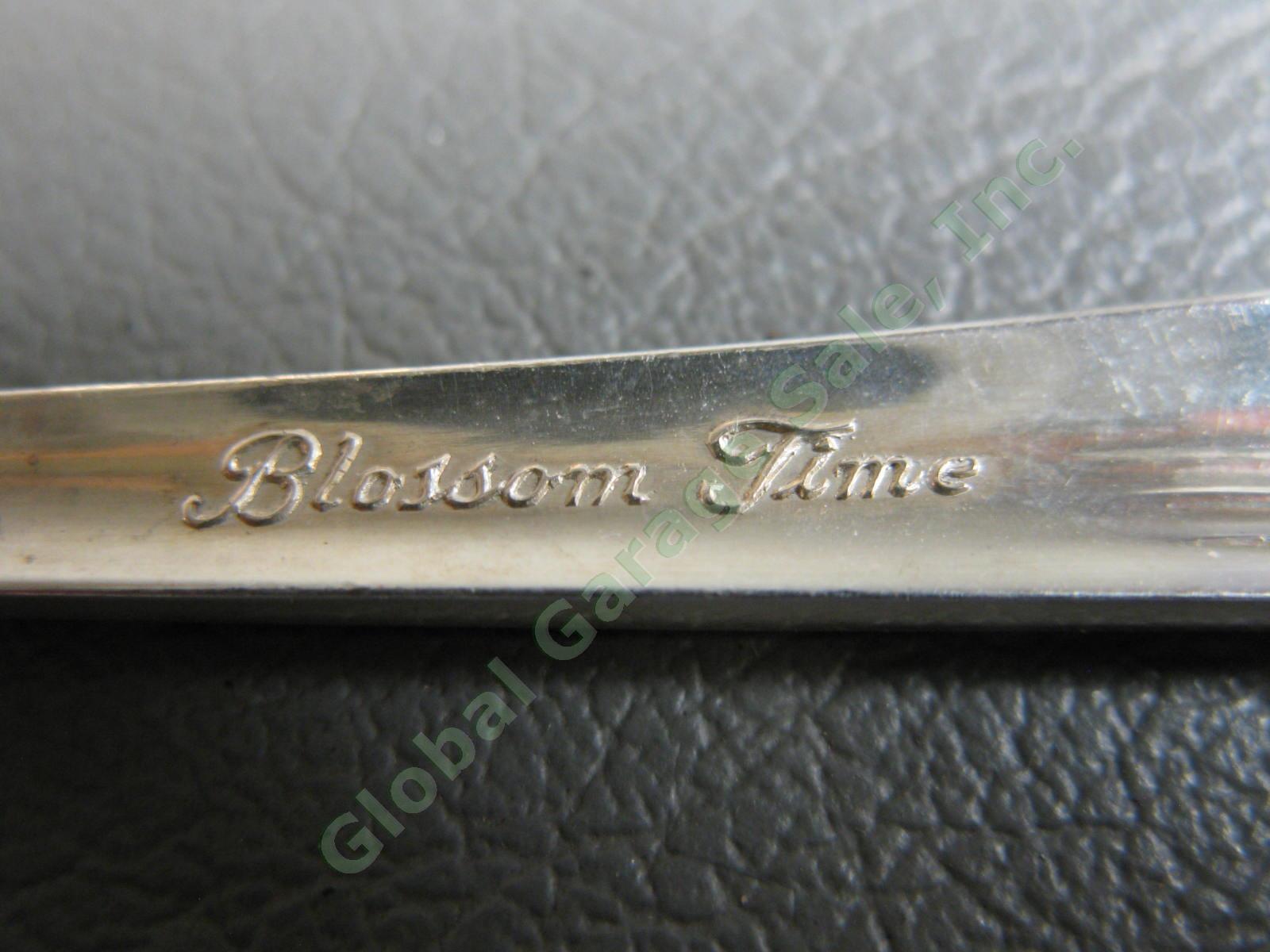 6 International Sterling Silver Blossom Time 6" Teaspoon Tea Spoon Set 184g LOT 4