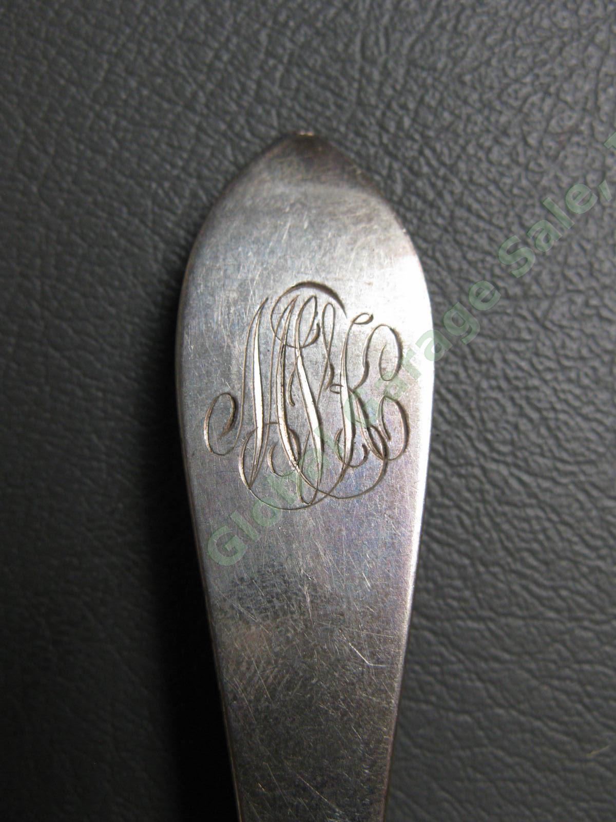 12 Dominick & Haff Pointed Antique Sterling Silver Teaspoon Spoon Set KEM 357g 3