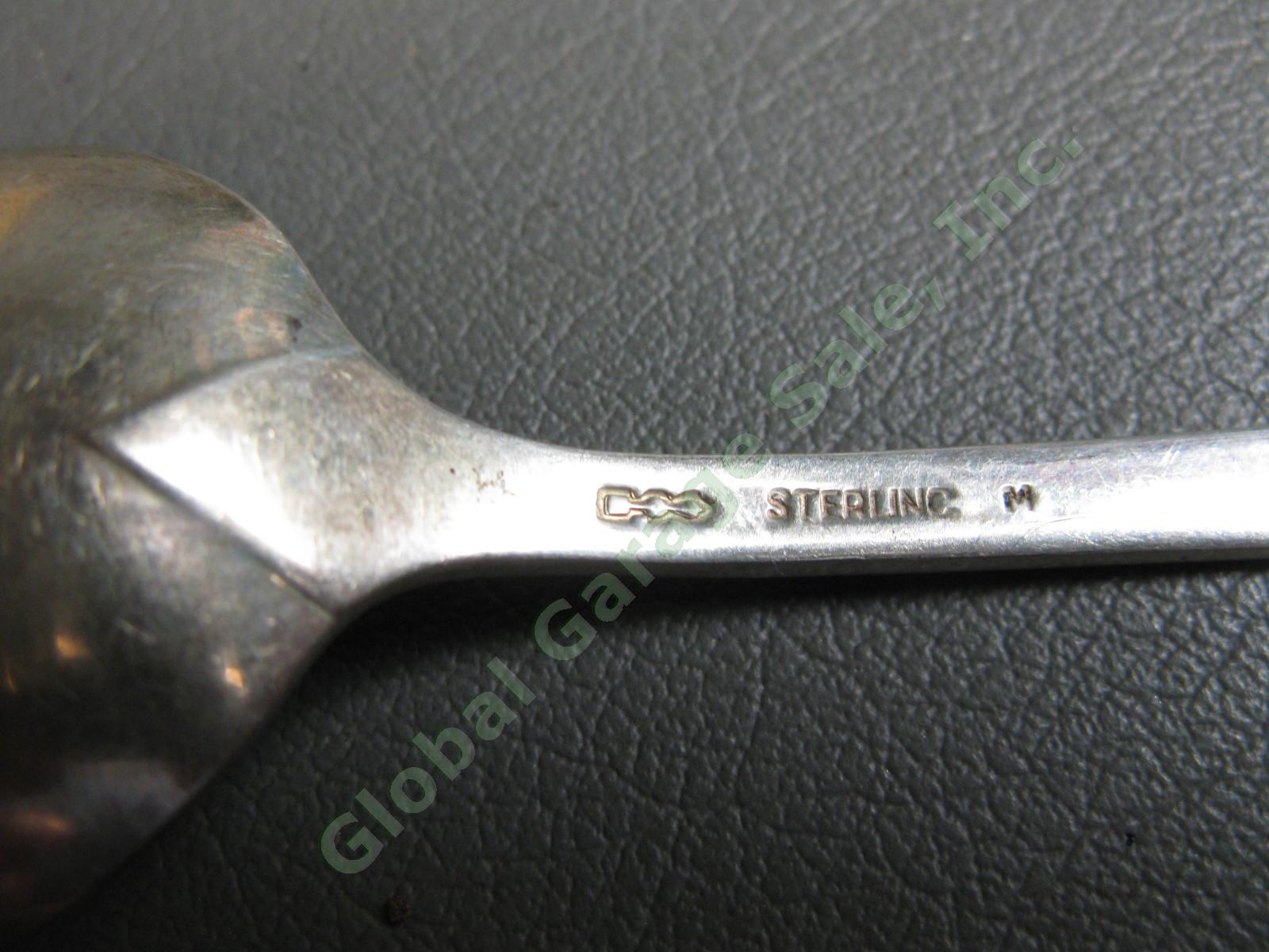 12 Dominick & Haff Pointed Antique Sterling Silver Teaspoon Spoon Set KEM 357g 6