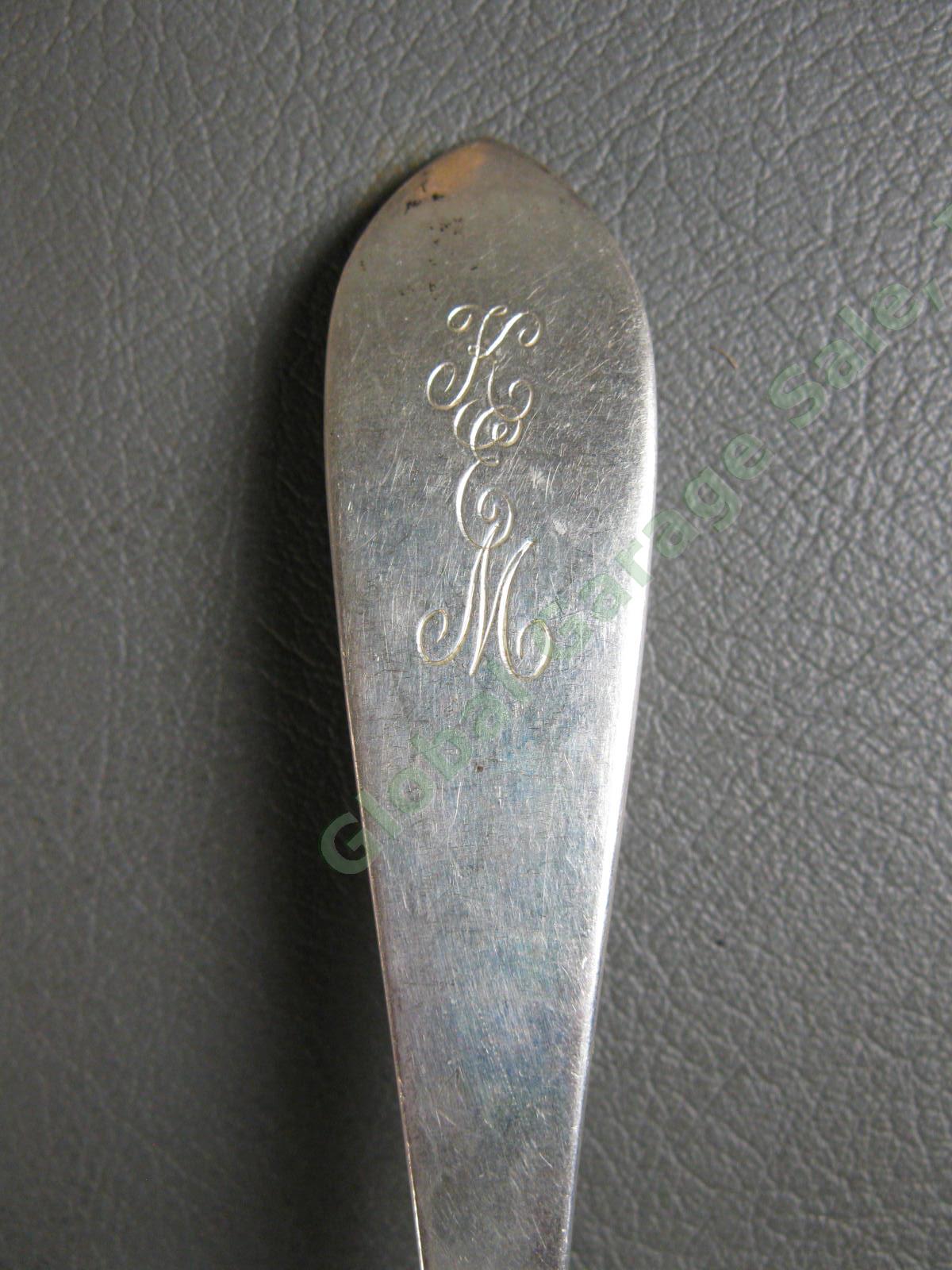 8 RARE Dominick & Haff Pointed Antique Sterling Silver 7 1/4" Fork Set KEM 372g 1