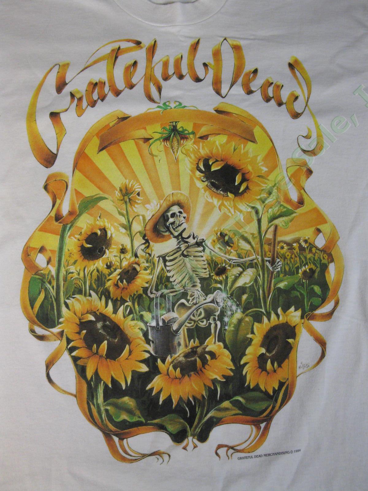 ORIGINAL Vintage 1994 Grateful Dead Sunflower Grower Summer Tour Large T-Shirt 1