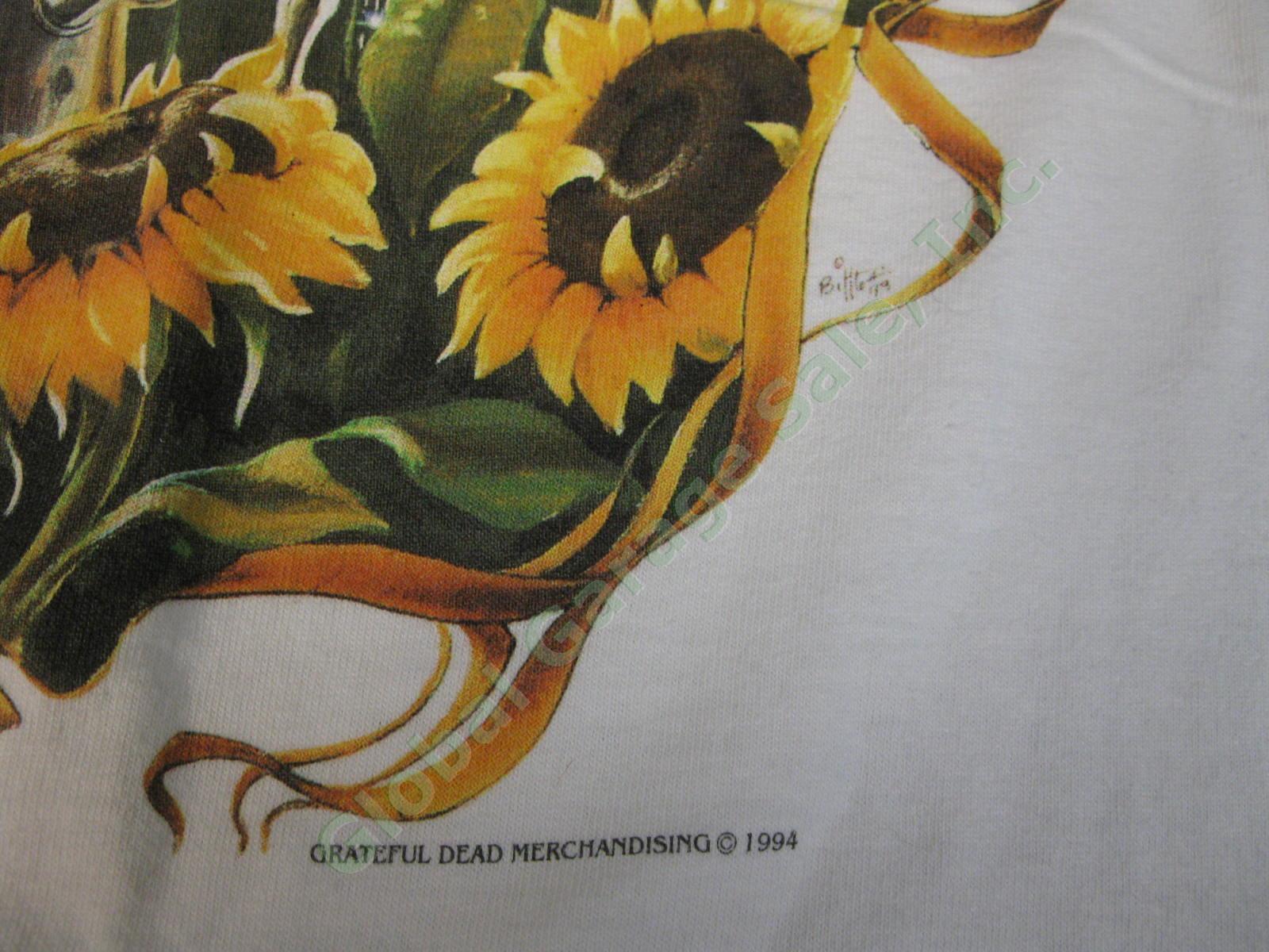 ORIGINAL Vintage 1994 Grateful Dead Sunflower Grower Summer Tour Large T-Shirt 2