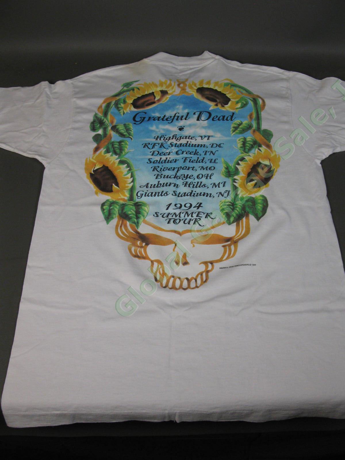 ORIGINAL Vintage 1994 Grateful Dead Sunflower Grower Summer Tour Large T-Shirt 3