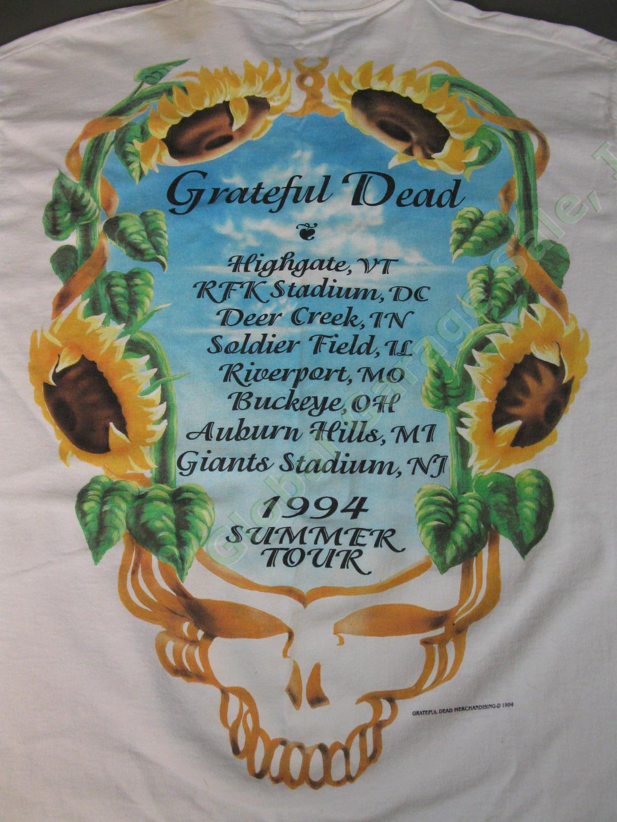 ORIGINAL Vintage 1994 Grateful Dead Sunflower Grower Summer Tour Large T-Shirt 4