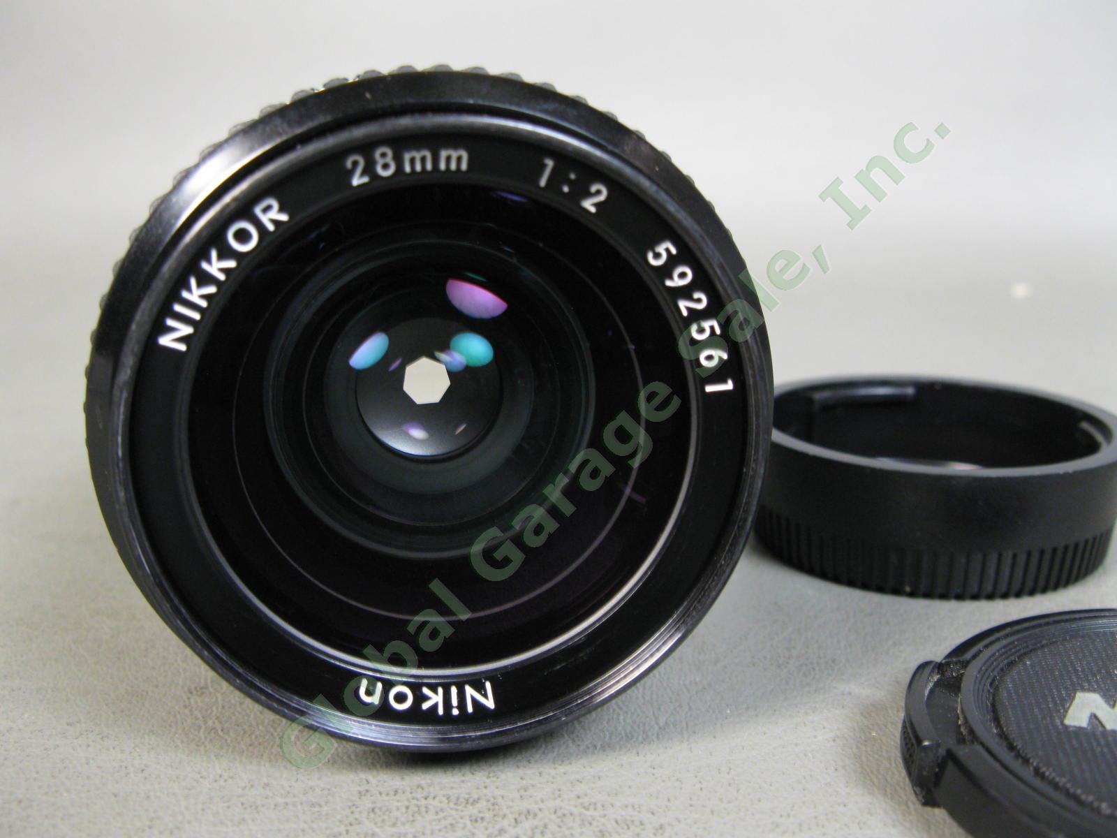 Nikon Nikkor 28mm f2.0 1:2 AI-S MF Manual Focus Wide Angle Prime Camera Lens NR