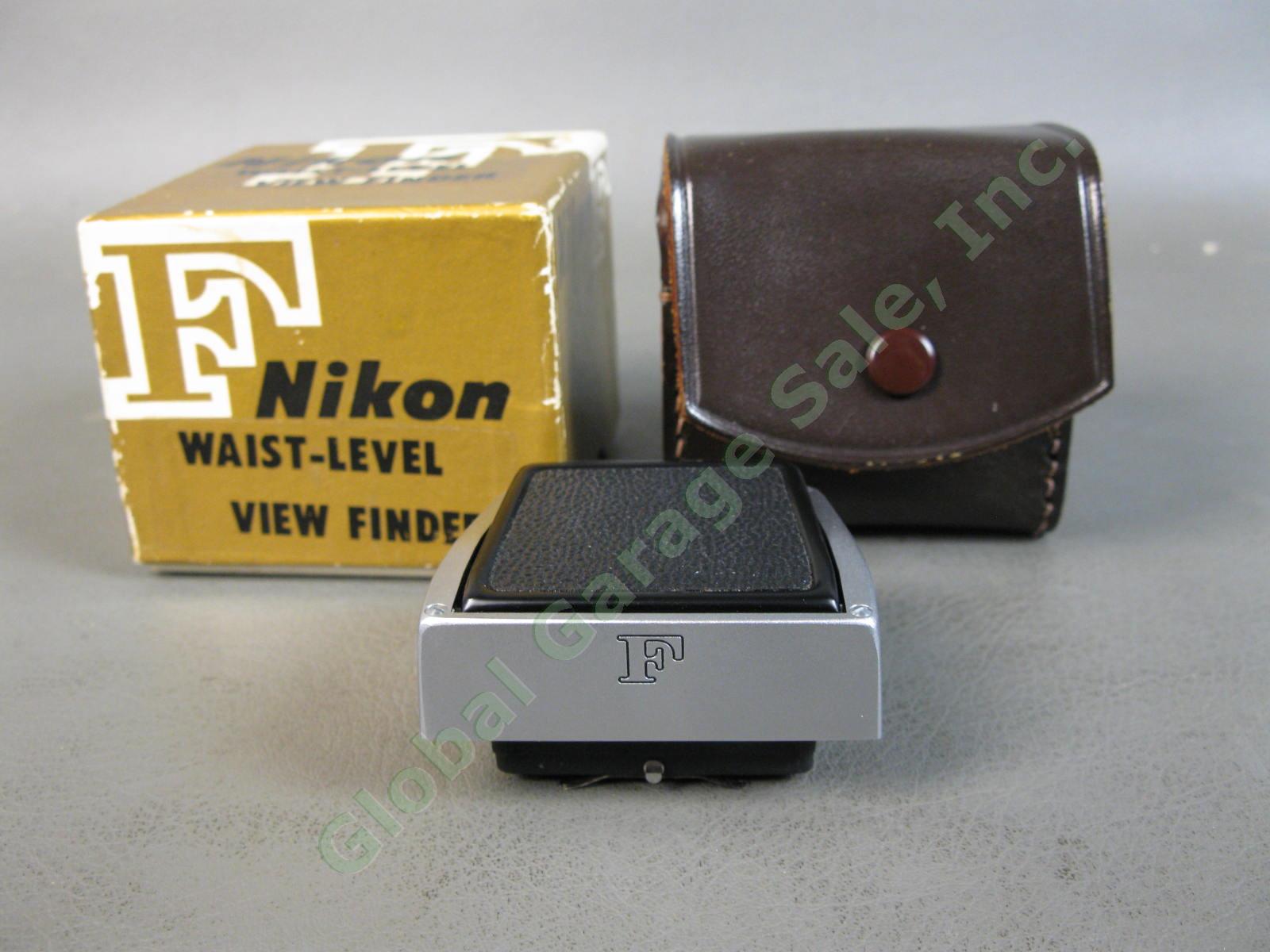 VINTAGE Nikon Waist Level View Finder F Three 3 Sided Viewfinder Box Case JAPAN
