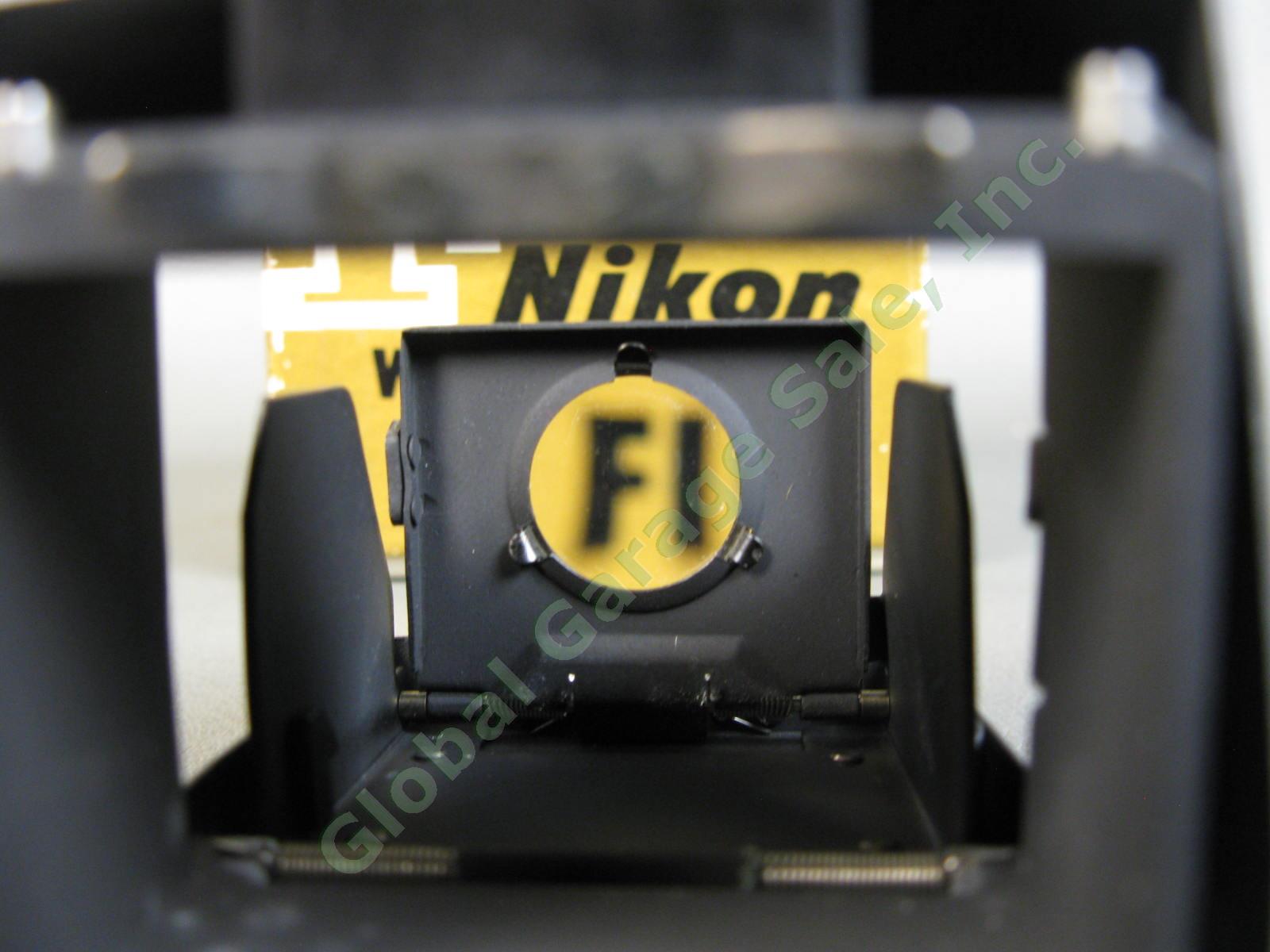 VINTAGE Nikon Waist Level View Finder F Three 3 Sided Viewfinder Box Case JAPAN 5