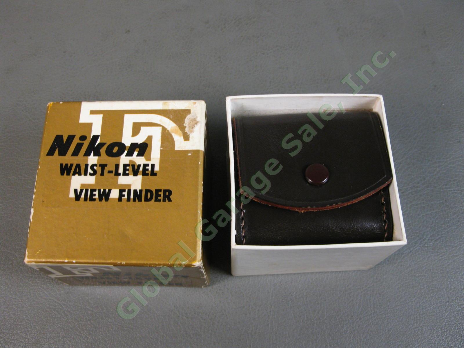 VINTAGE Nikon Waist Level View Finder F Three 3 Sided Viewfinder Box Case JAPAN 6