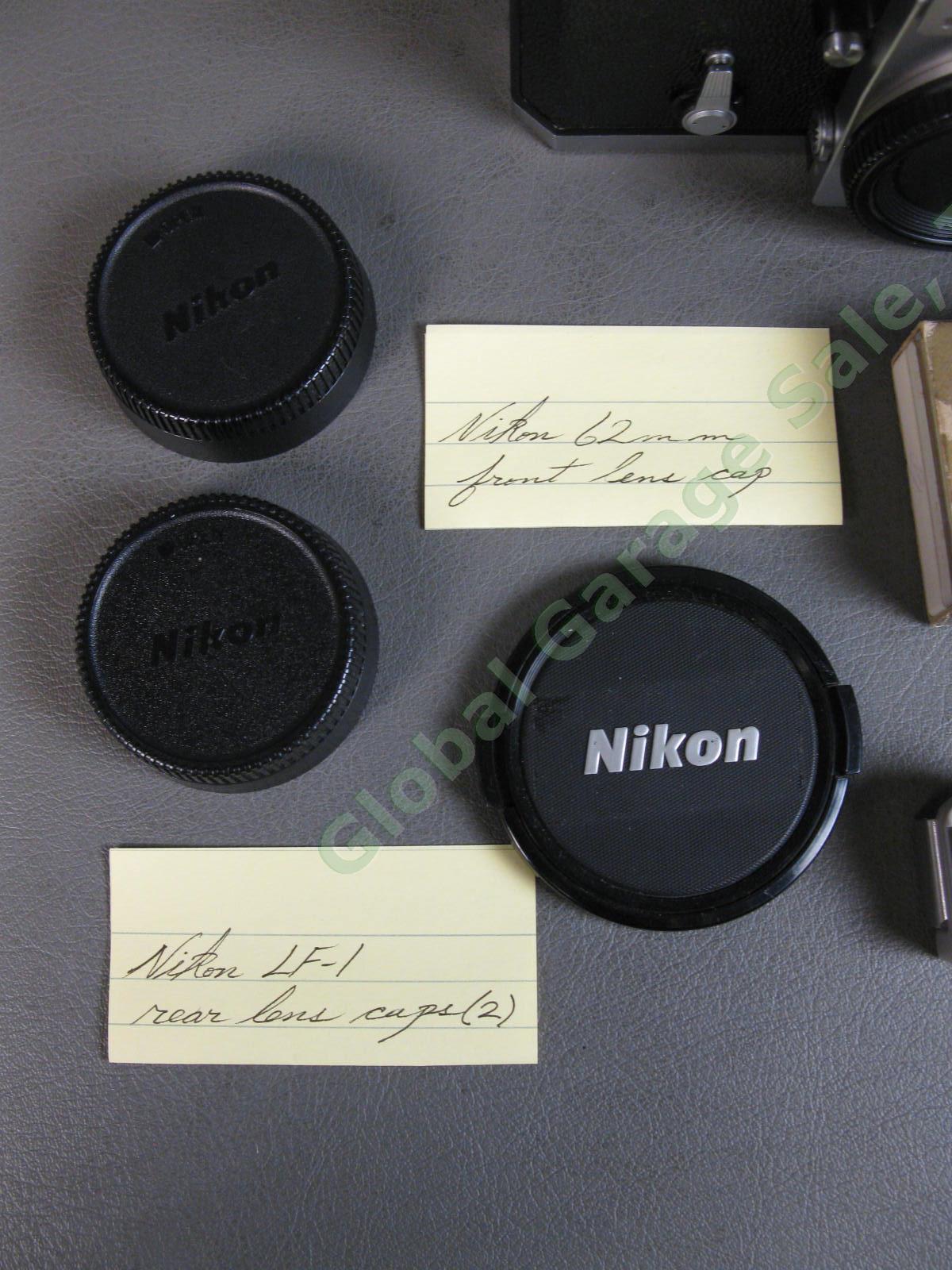 Nikon F Chrome 35mm Film Camera Body Eye Level View Finder Flash Shoe MORE NR 1