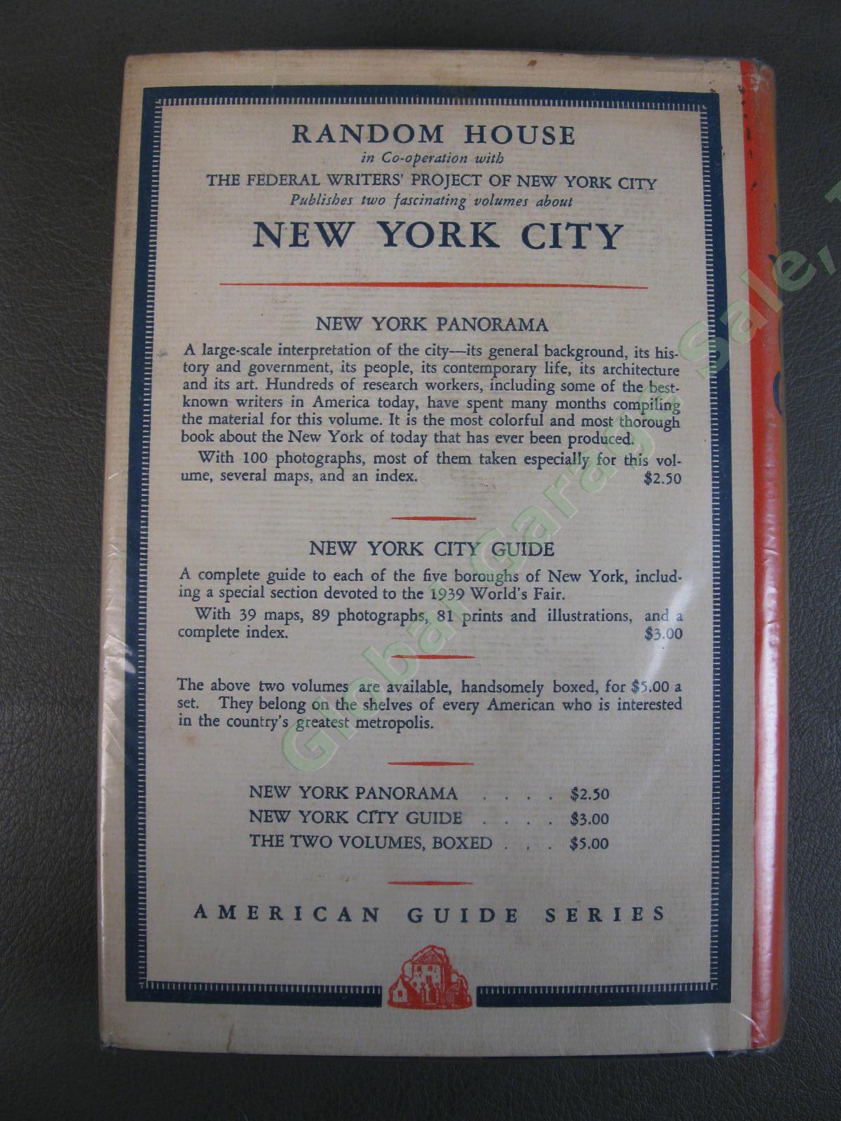 ORIGINAL 1939 New York City Guide Federal Writers Project Random House Map Great 4