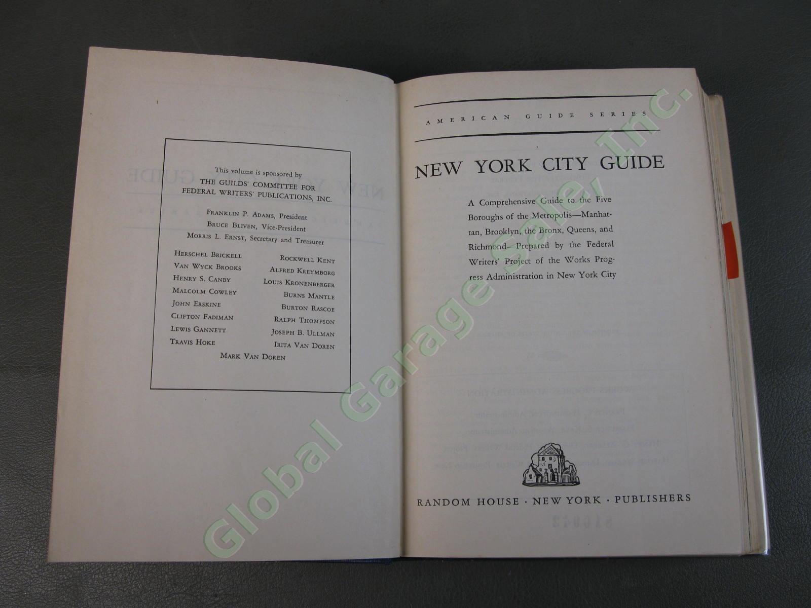 ORIGINAL 1939 New York City Guide Federal Writers Project Random House Map Great 6