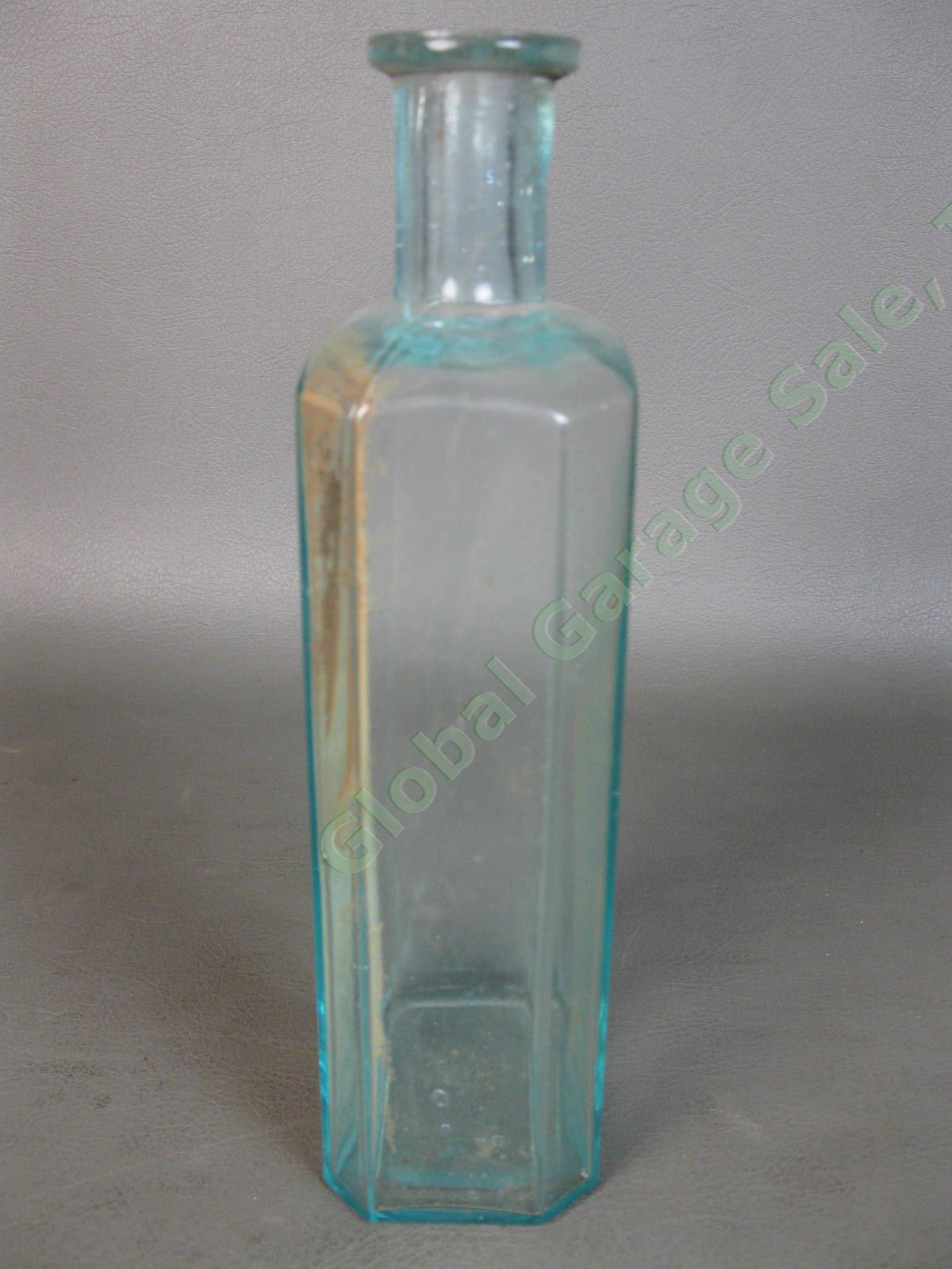 Antique Burlington Vermont Glass Bottle Yucca For The Hair Mexican Treatment NR 3