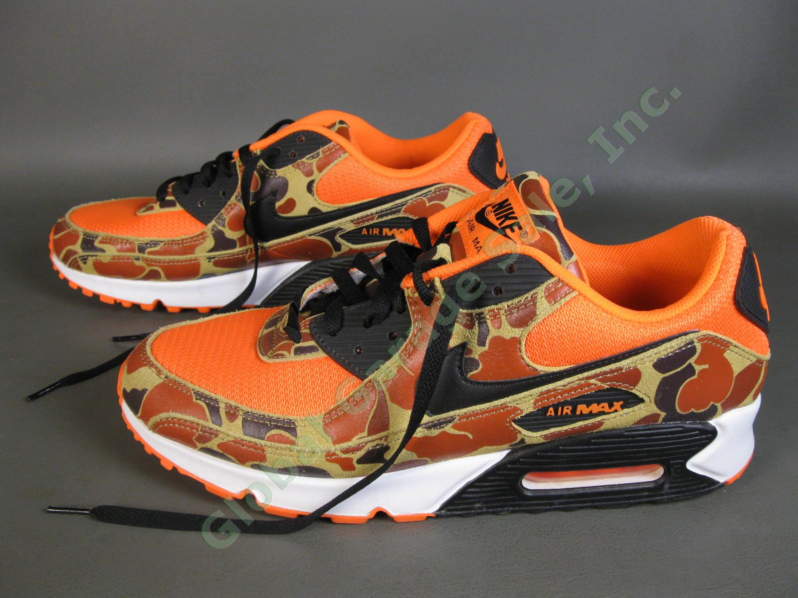 Nike Air Max 90 Orange Duck Camo Shoes CW4039-800 US Men Size 12 Excellent Shape