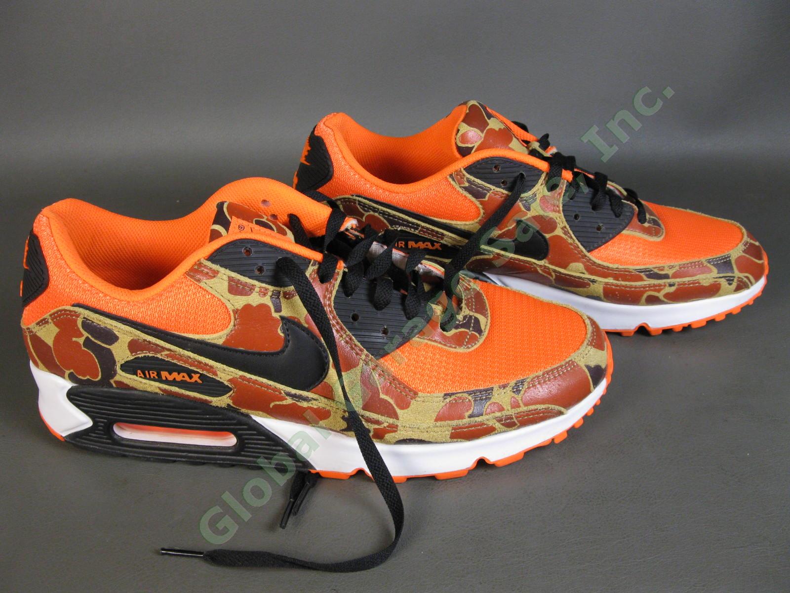 Nike Air Max 90 Orange Duck Camo Shoes CW4039-800 US Men Size 12 Excellent Shape 2