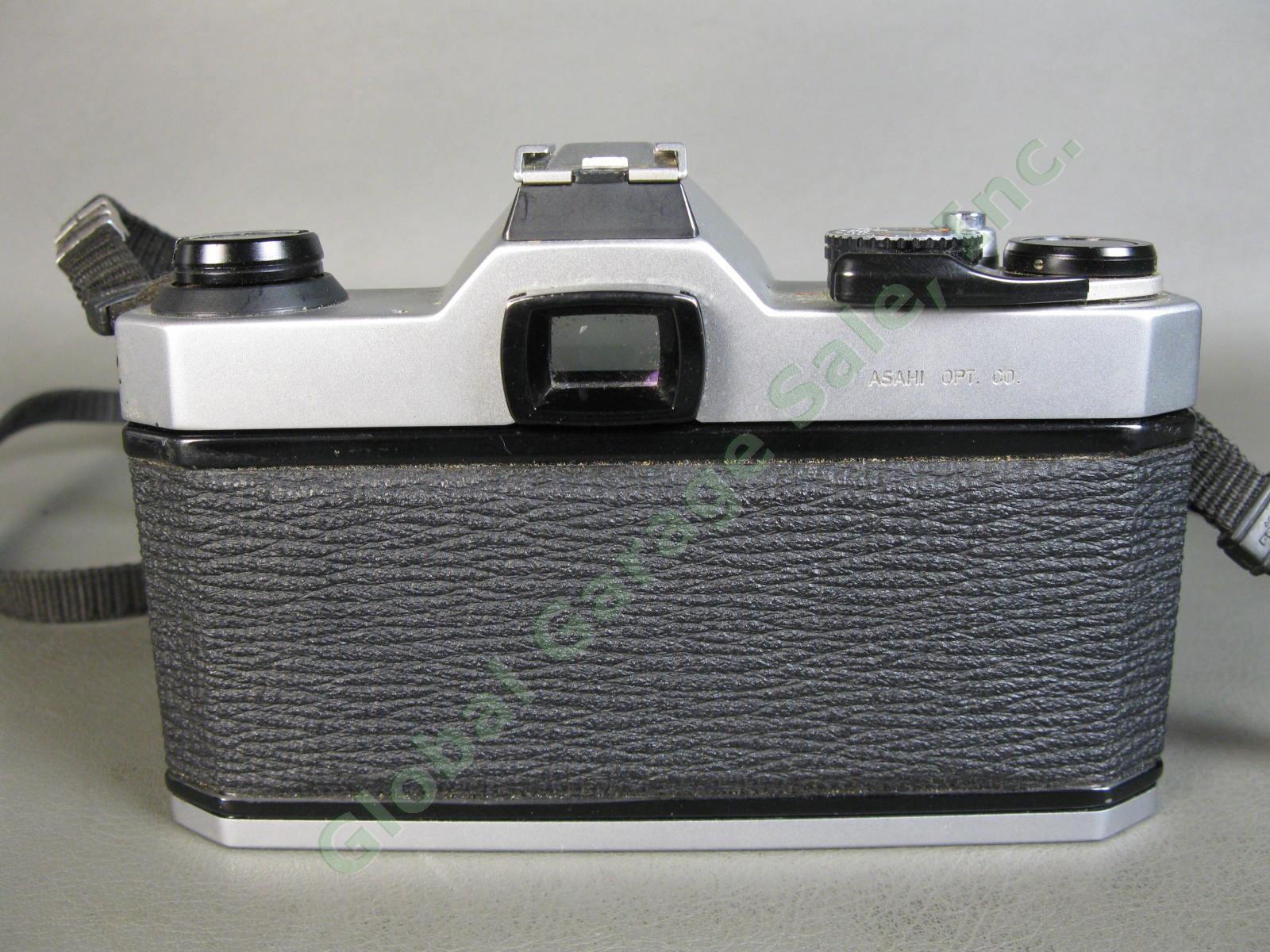 Asahi Pentax K1000 35mm SLR Film Camera M 1:2 50mm Lens 75-230 Zoom Kit LOT Set 4