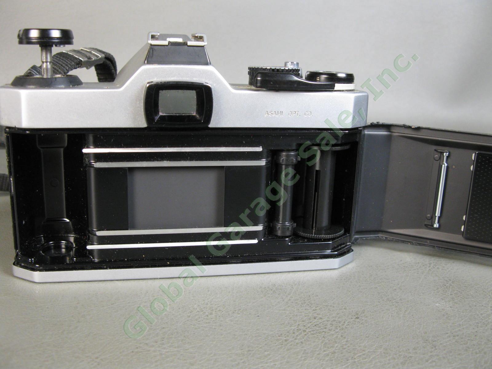 Asahi Pentax K1000 35mm SLR Film Camera M 1:2 50mm Lens 75-230 Zoom Kit LOT Set 6