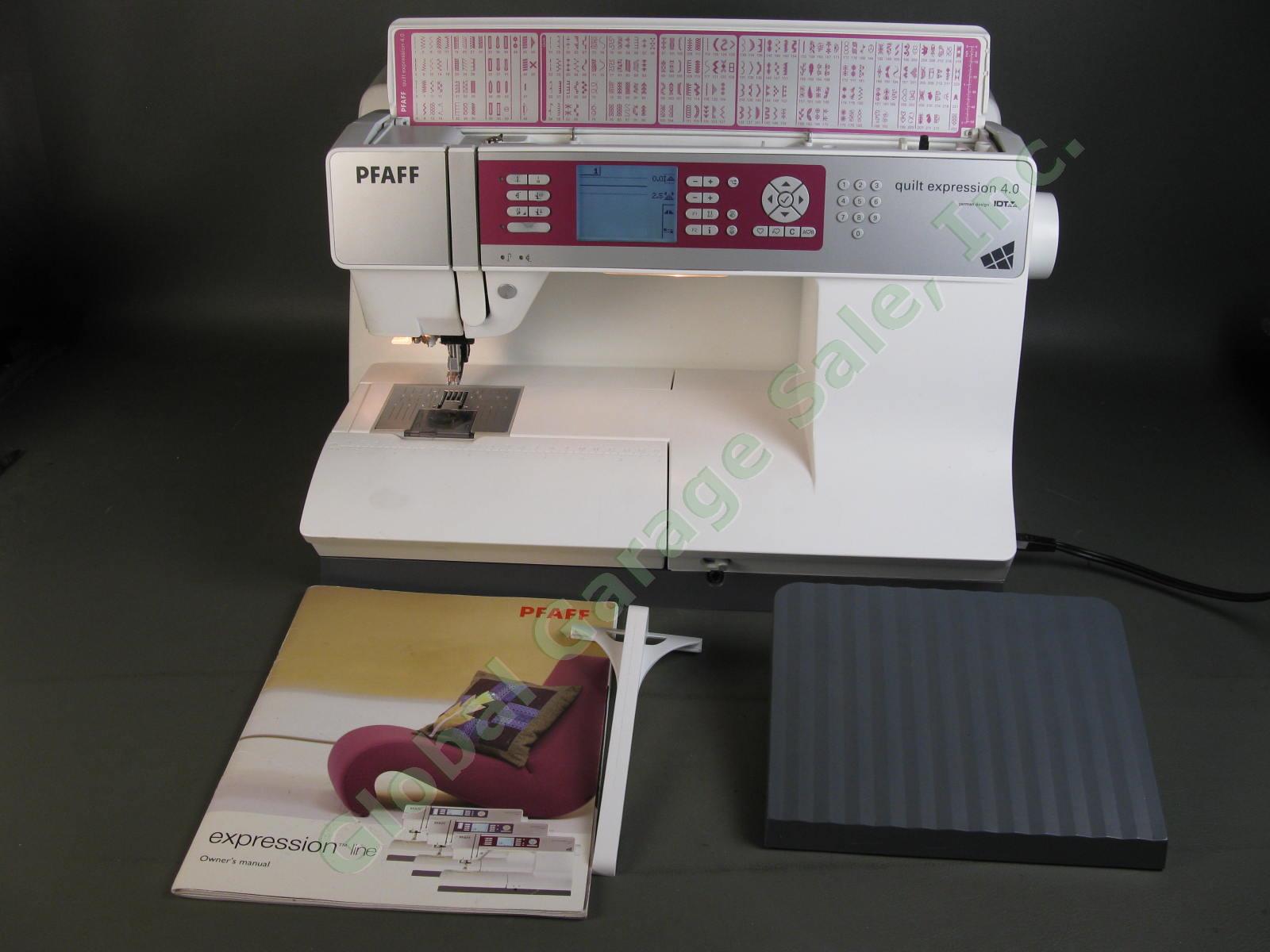 Pfaff Quilt Expression 4.0 Sewing Machine One Owner Just Dealer Serviced Cleaned