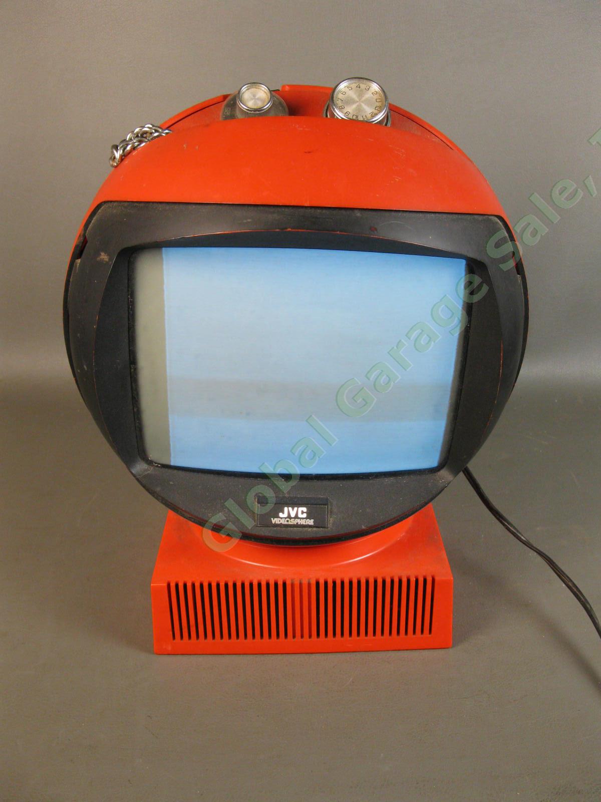 JVC Videosphere #3240 Space Age Helmet MCM Mid Century Modern TV Television NR