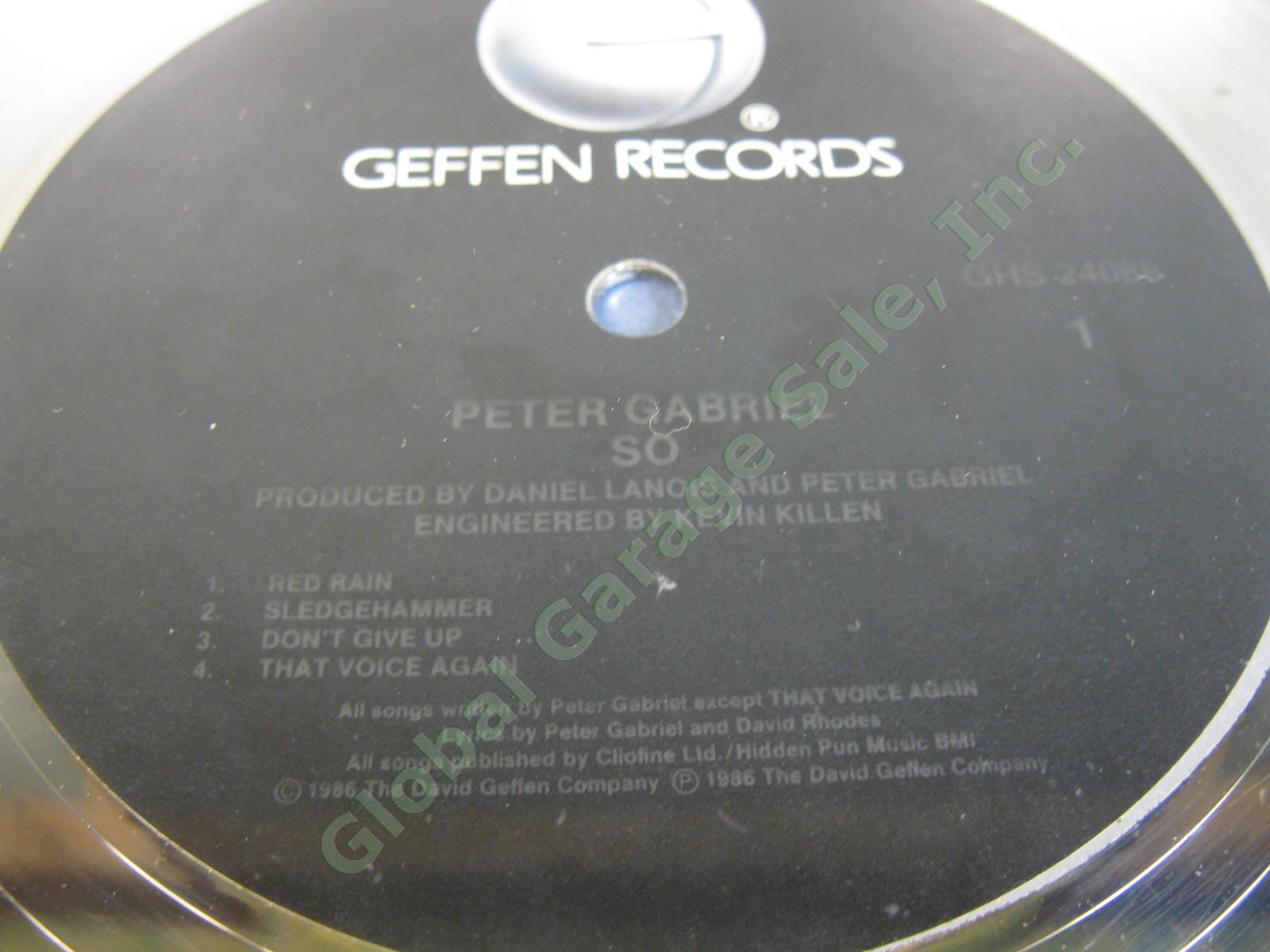 RIAA Certified Peter Gabriel SO Geffen Records Platinum Sales Award In Your Eyes 4