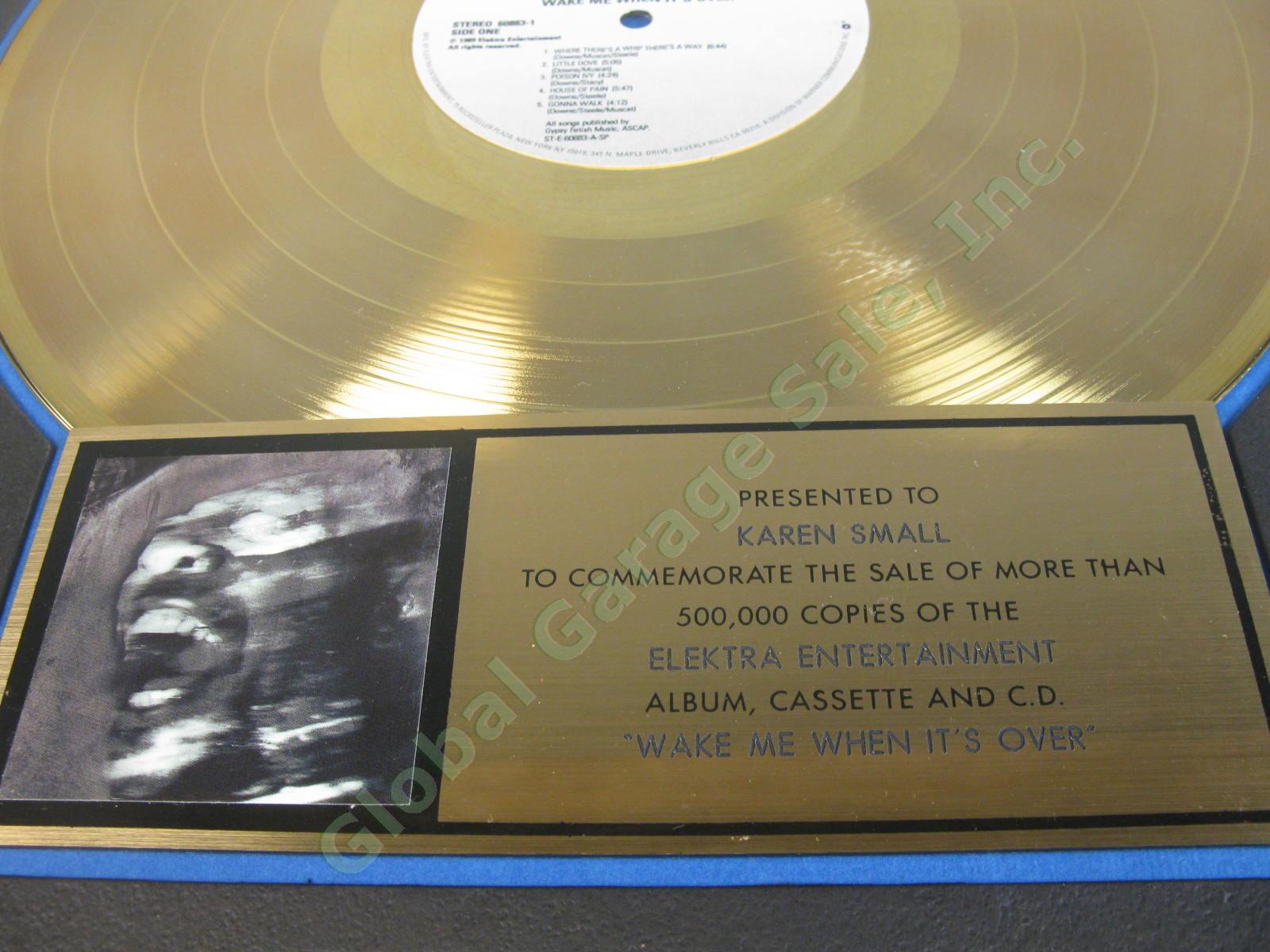 RIAA Gold Elektra Record Sales Award Faster Pussycat Wake Me When It