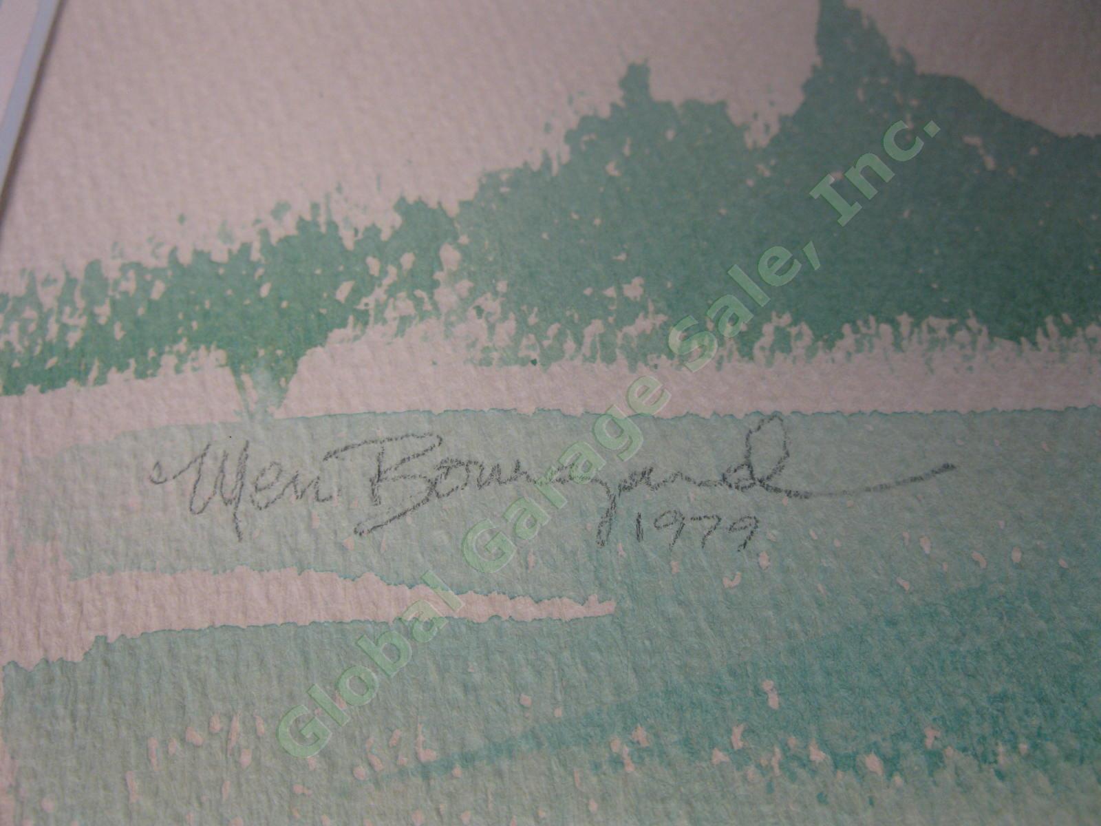Original 1979 Meri Bourgard Shelburne Farms Vermont Signed Watercolor Painting 3