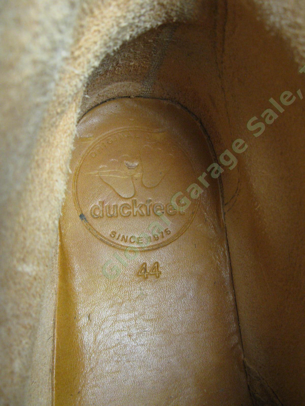 Original Danish Duckfeet Faborg EU 44 Bio Gold Brown Leather High Lace Up Boots 5