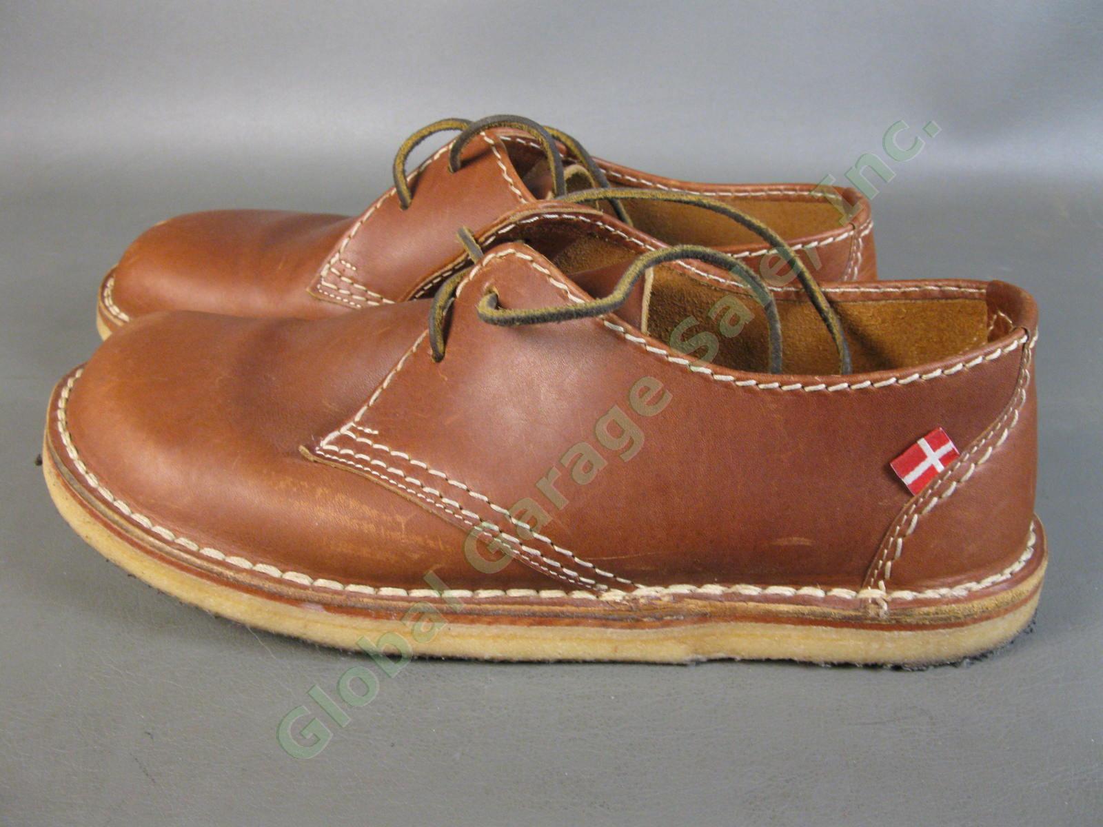 Original Danish Duckfeet Jylland EU 44 Brown Leather Lace Up Derby Shoes US 10.5