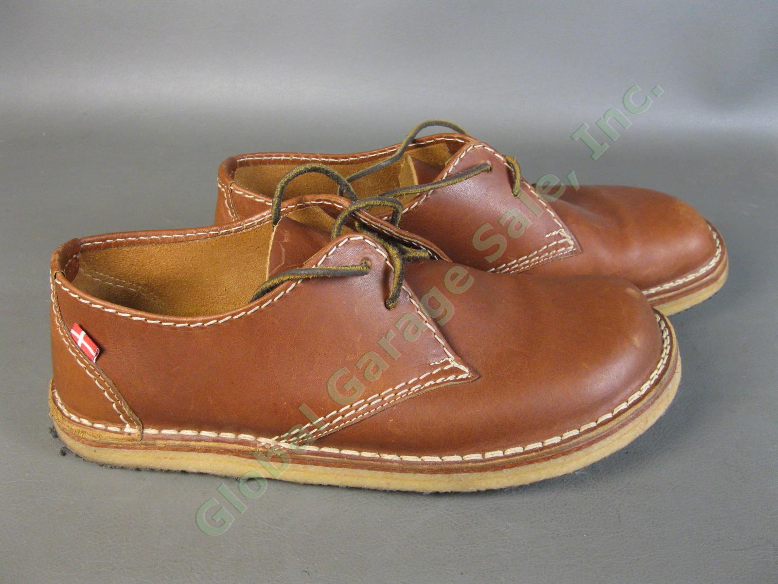 Original Danish Duckfeet Jylland EU 44 Brown Leather Lace Up Derby Shoes US 10.5 2