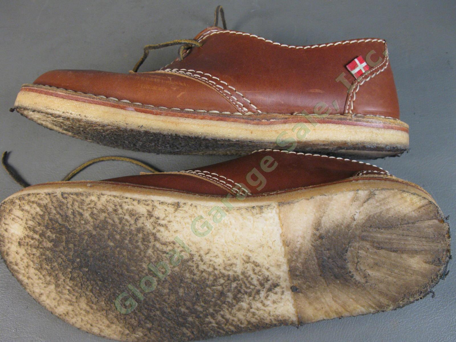 Original Danish Duckfeet Jylland EU 44 Brown Leather Lace Up Derby Shoes US 10.5 7