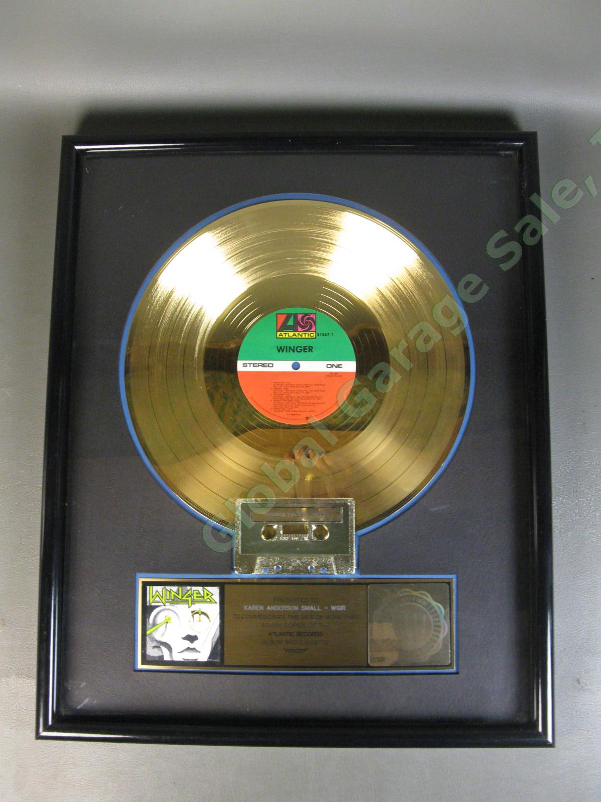 1989 RIAA Gold Atlantic Record Sales Award Kip Winger Debut Album 1988 Madalaine