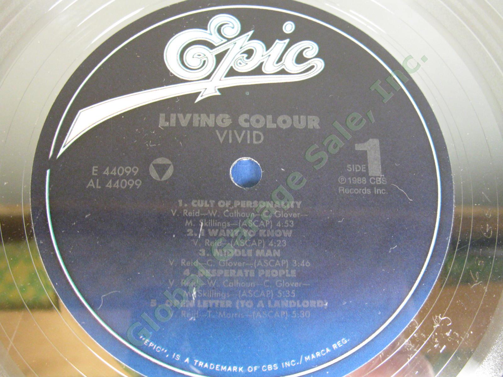 1989 RIAA Certified Living Colour 1988 VIVID Platinum Record Album Sales Award 3