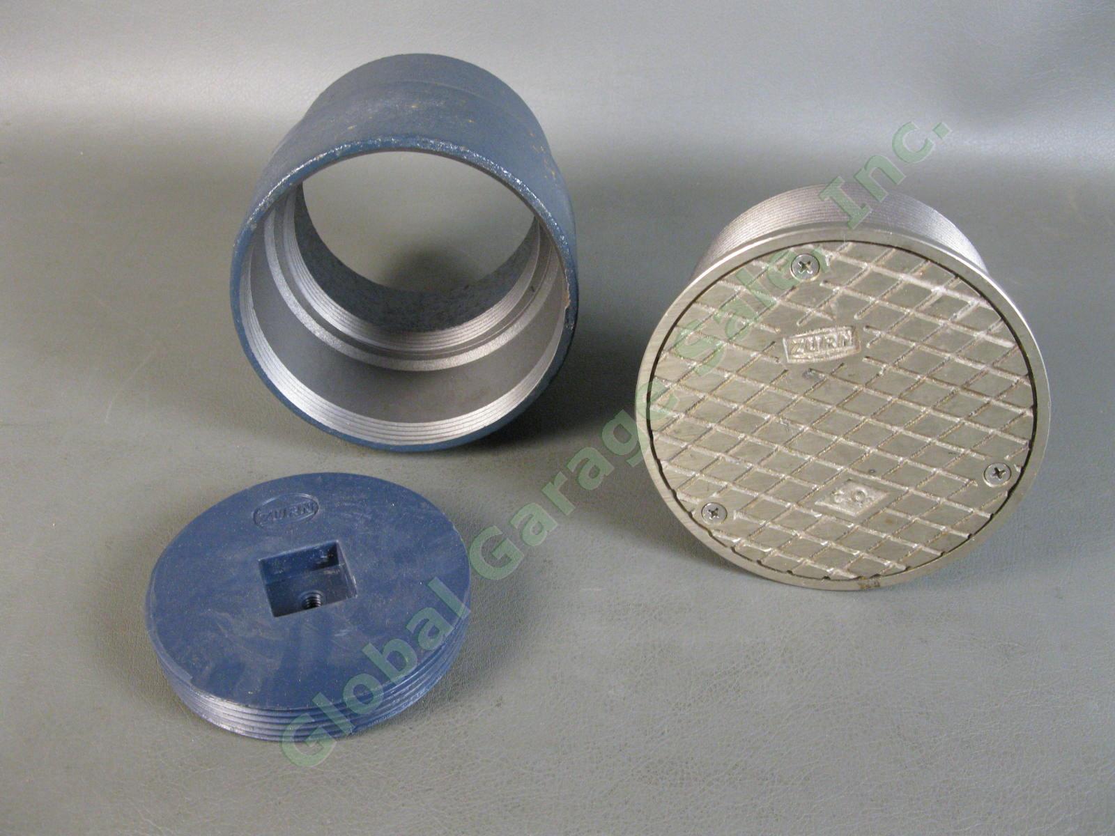Zurn ZN1400-4NH 4" Level-Trol Adjustable Cast Iron Floor Cleanout Nickel Bronze 1