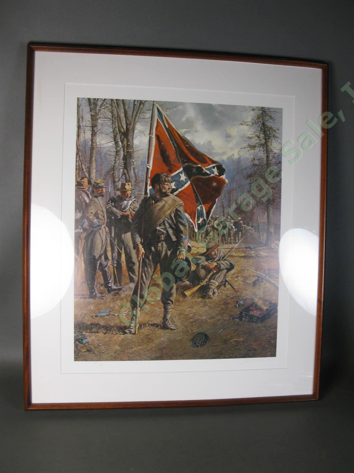 Original Don Troiani Signed Civil War Confederate Standard Bearer Litho Print NR