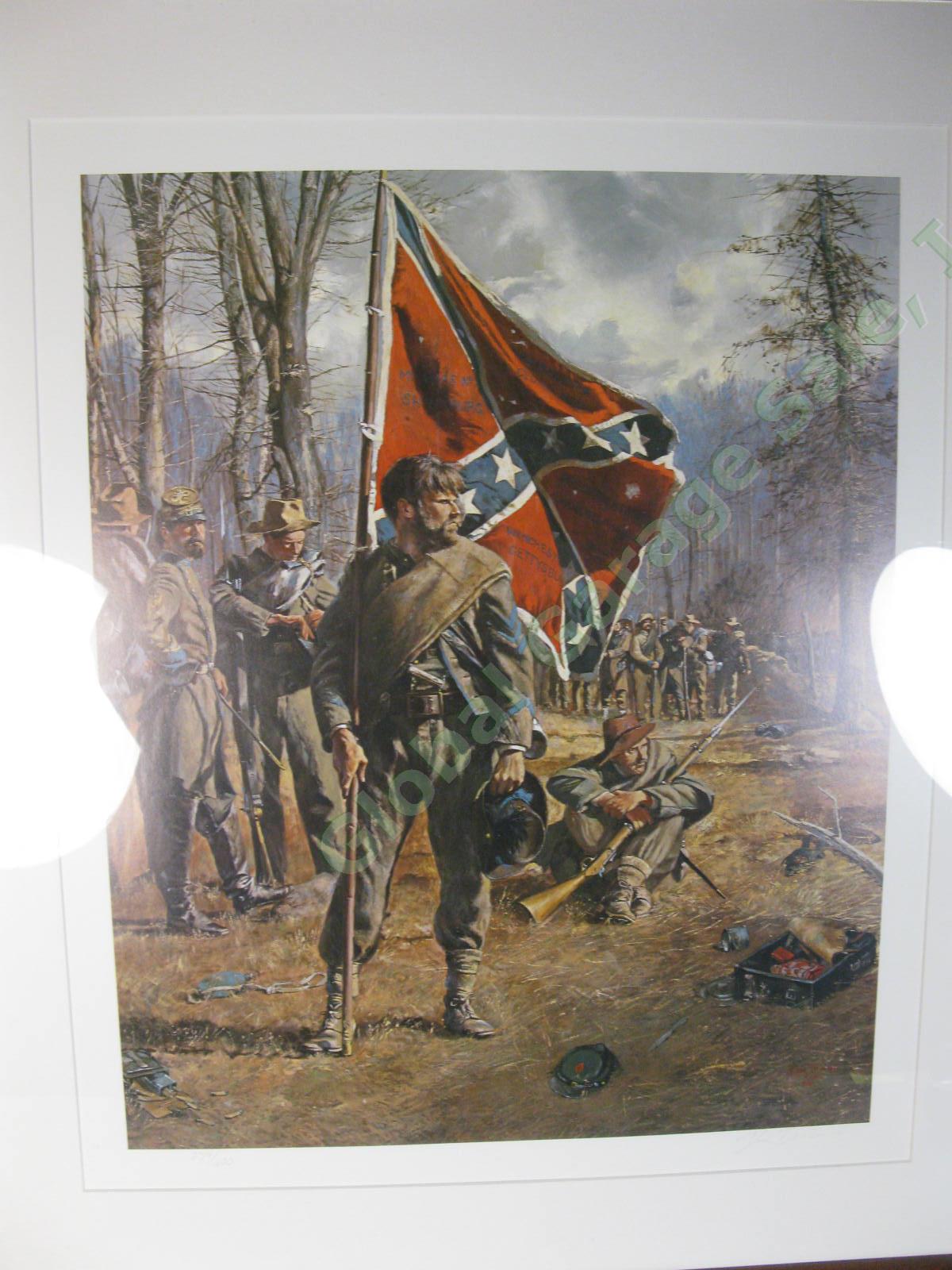 Original Don Troiani Signed Civil War Confederate Standard Bearer Litho Print NR 2