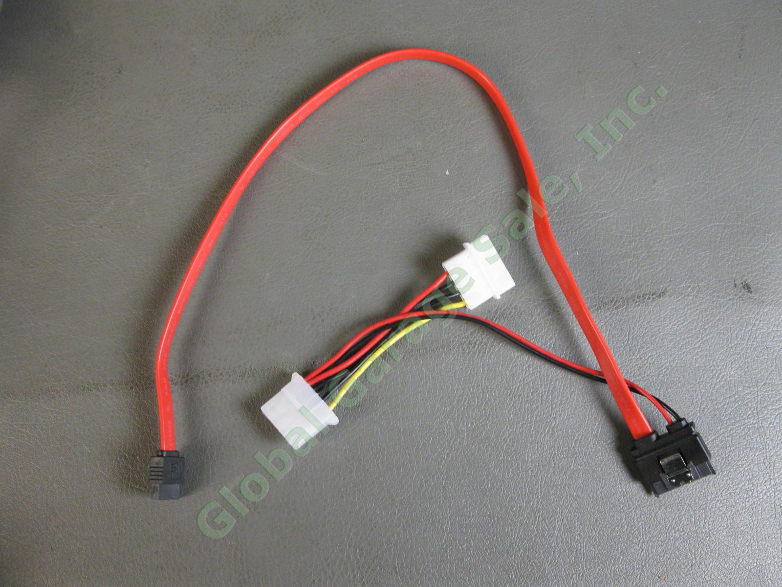 50pcs LOT Slimline Locking SATA 3 Data & Molex 4 Pin M F Power Converter Cables 1