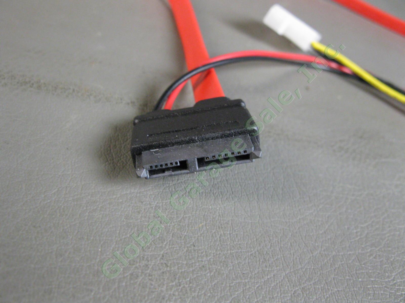 50pcs LOT Slimline Locking SATA 3 Data & Molex 4 Pin M F Power Converter Cables 2