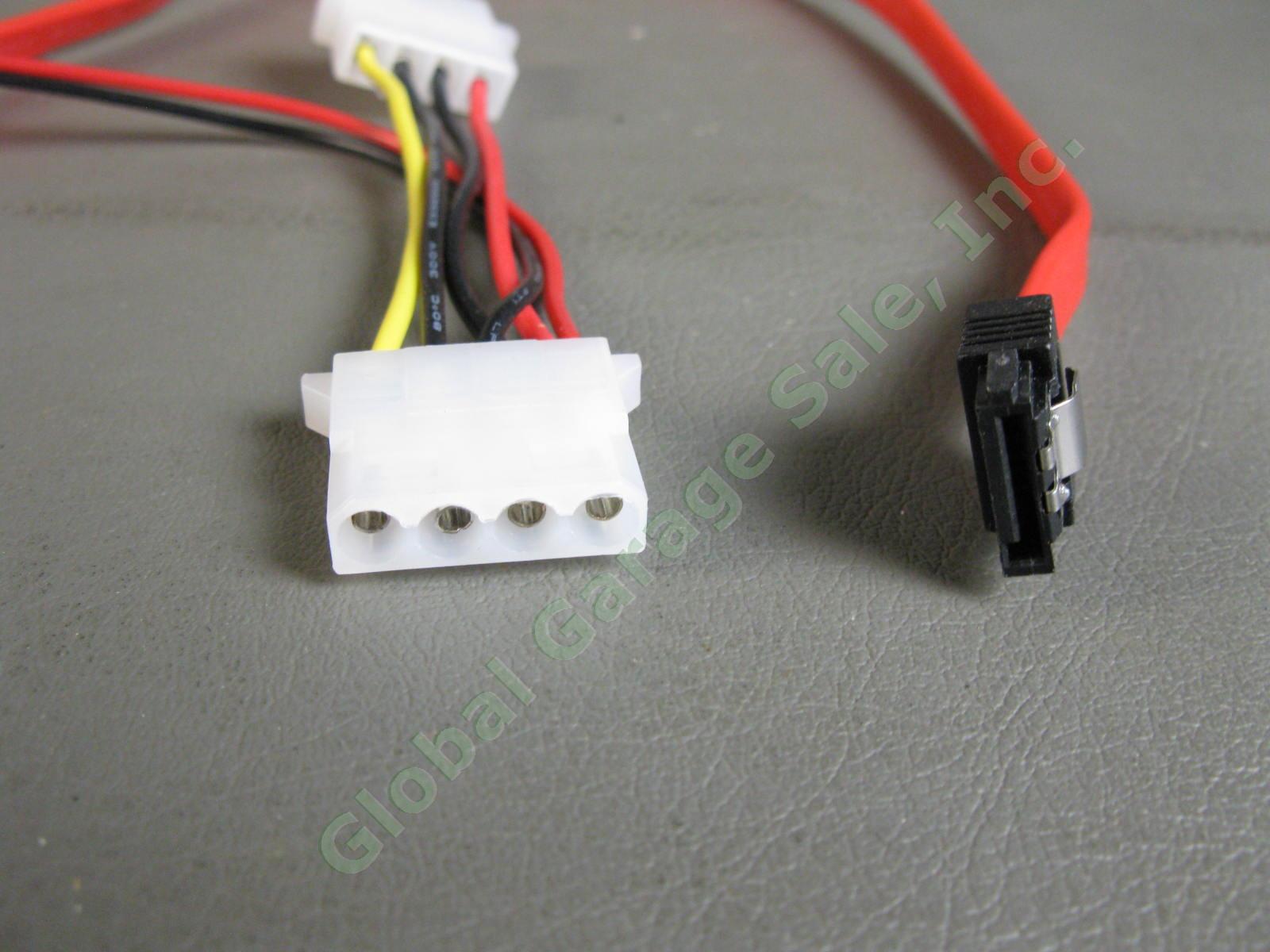 50pcs LOT Slimline Locking SATA 3 Data & Molex 4 Pin M F Power Converter Cables 3