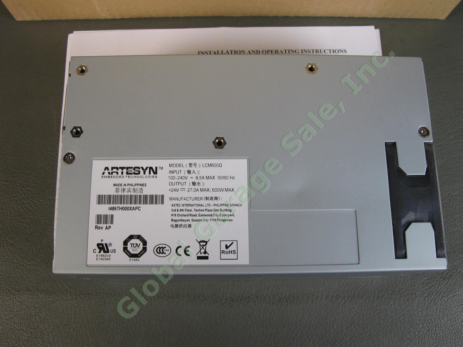 5pc LOT Artesyn Power Supply LCM600Q 100-240V 8.5A Max Input 24V 27A 600W Output 1