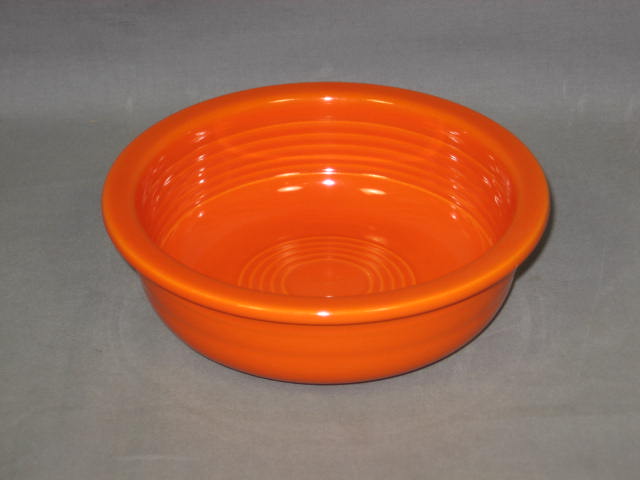 14-Pc Vintage Fiesta Ware Set Red Orange Plates Bowls + 4