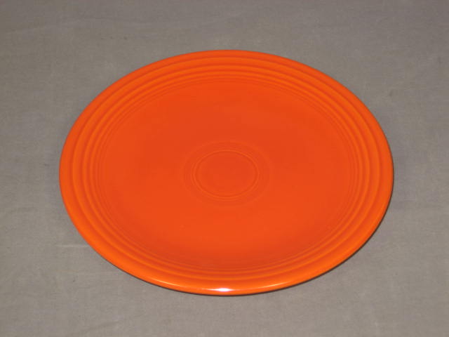 14-Pc Vintage Fiesta Ware Set Red Orange Plates Bowls + 5