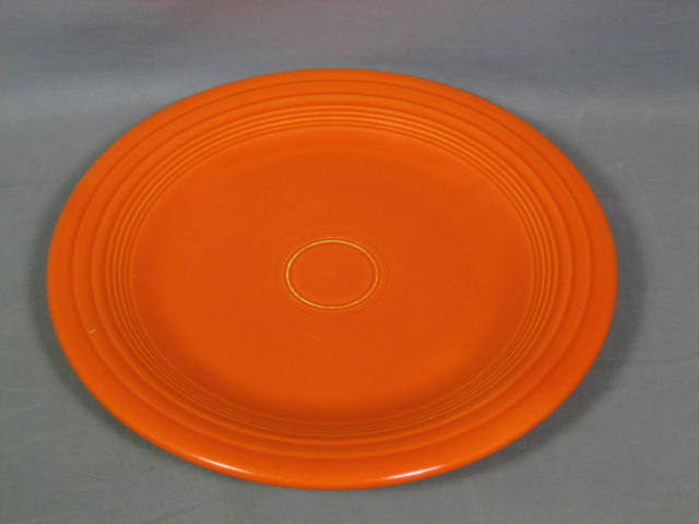 14-Pc Vintage Fiesta Ware Set Red Orange Plates Bowls + 8