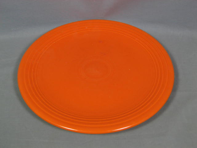 14-Pc Vintage Fiesta Ware Set Red Orange Plates Bowls + 10