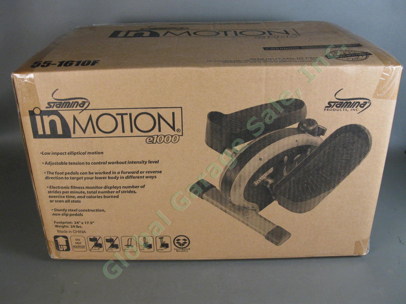 Stamina inMOTION e1000 Compact Strider Elliptical Trainer Lower Body Cardio NEW