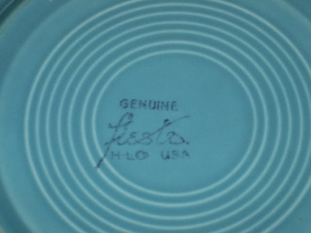 12-Pc Vintage Fiesta Ware Set Turquoise Blue Plate Bowl 6
