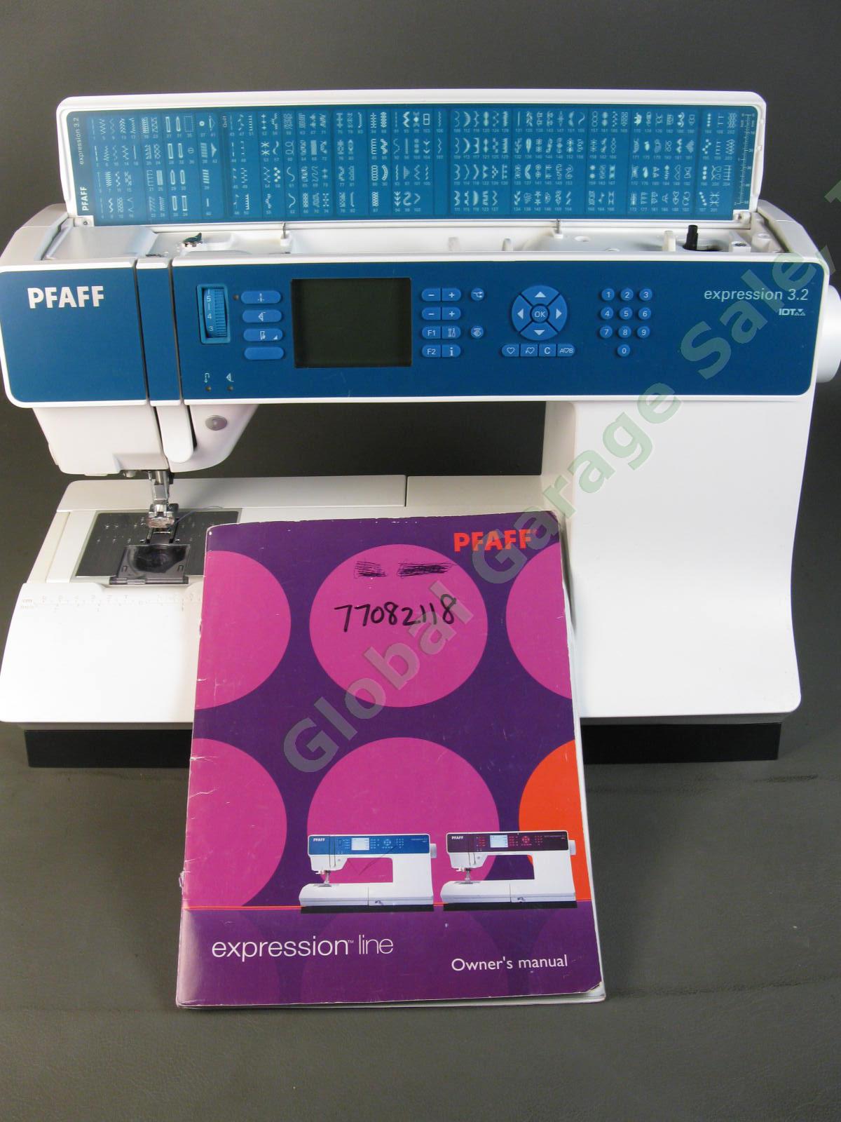 Pfaff Expression 3.2 Sewing Quilting Machine IDT Pedal Manual Case PRO SERVICED 7