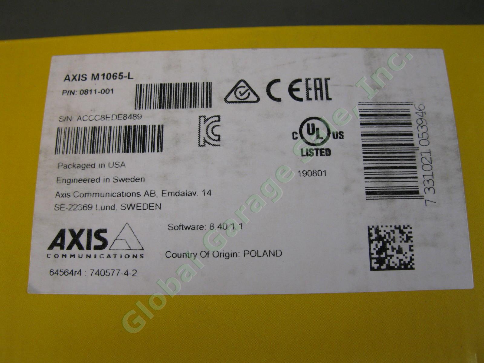 AXIS M1065-L M10 Security Indoor Network Camera POE IR Speaker Microphone SEALED 3