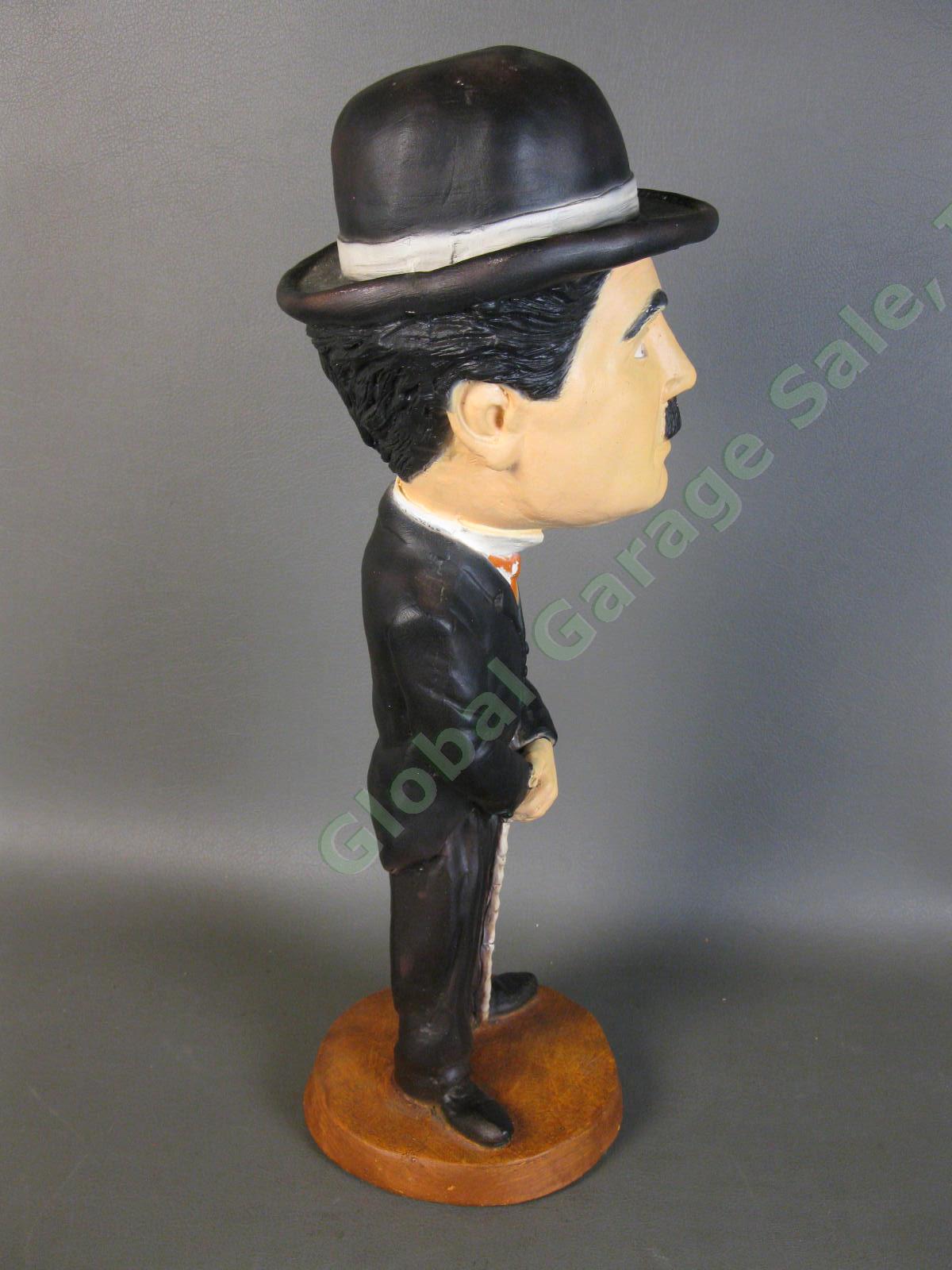 1973 ESCO Products 17" Charlie Chaplin Little Tramp Chalkware Statue Sculpture 1